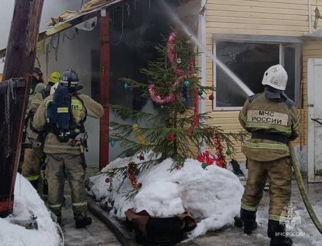 Пожарно-спасательное подразделение Ленинградской области ликвидировало пожар в г. Выборг