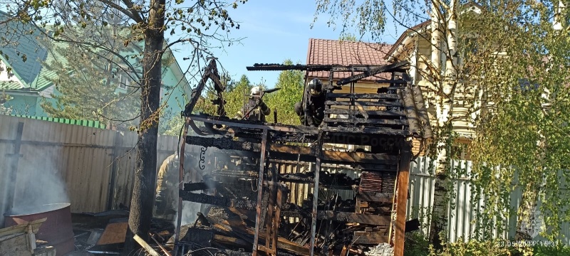 Пожарно-спасательные подразделения Ленинградской области ликвидировали пожар во Всеволожском районе